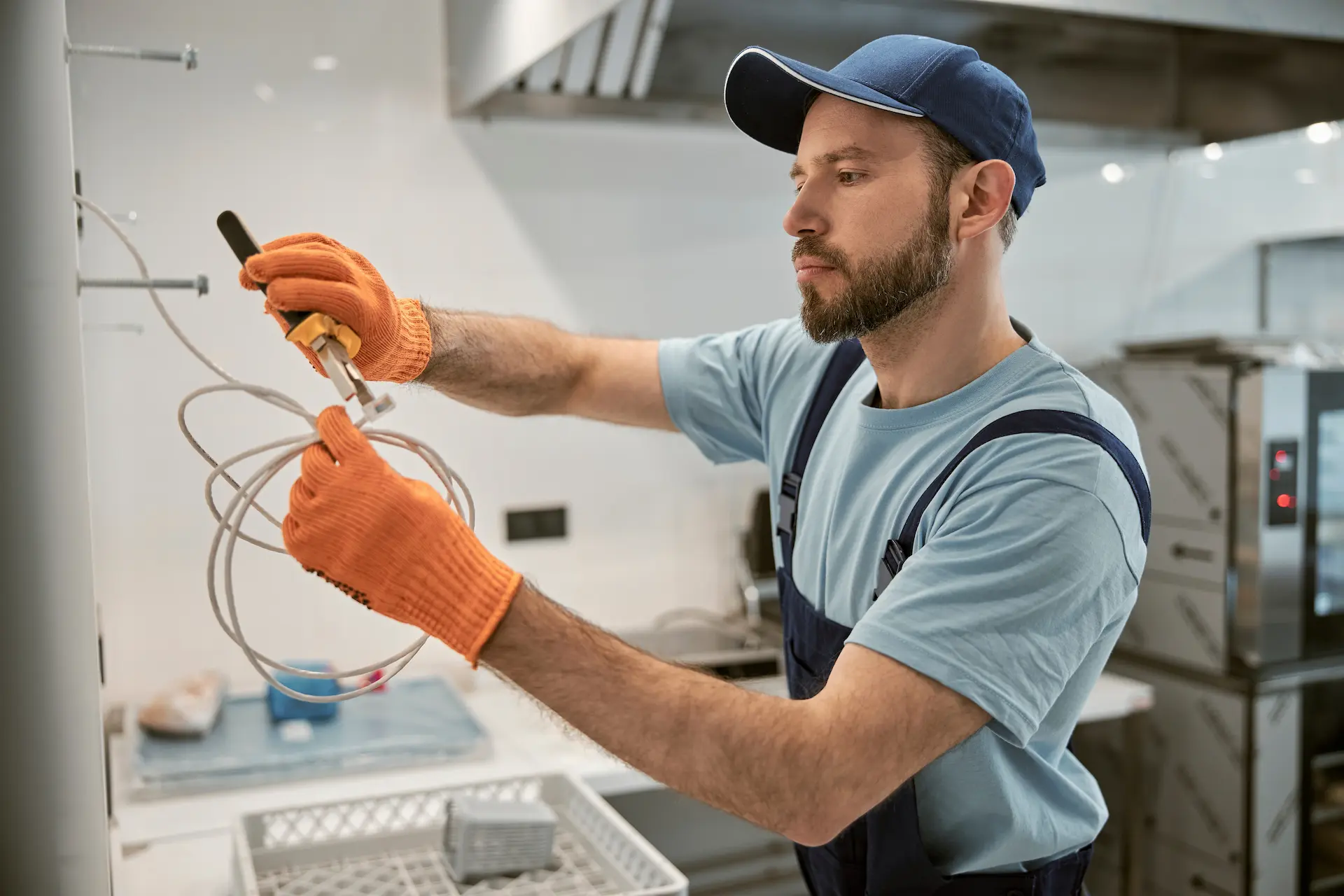 The Local Electrician team working on an electrical project